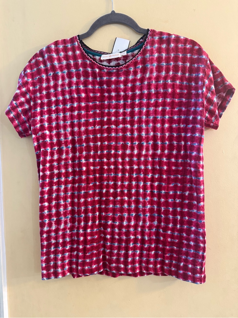 Tory Burch Sondra Tie-Dye Knit Top, size small